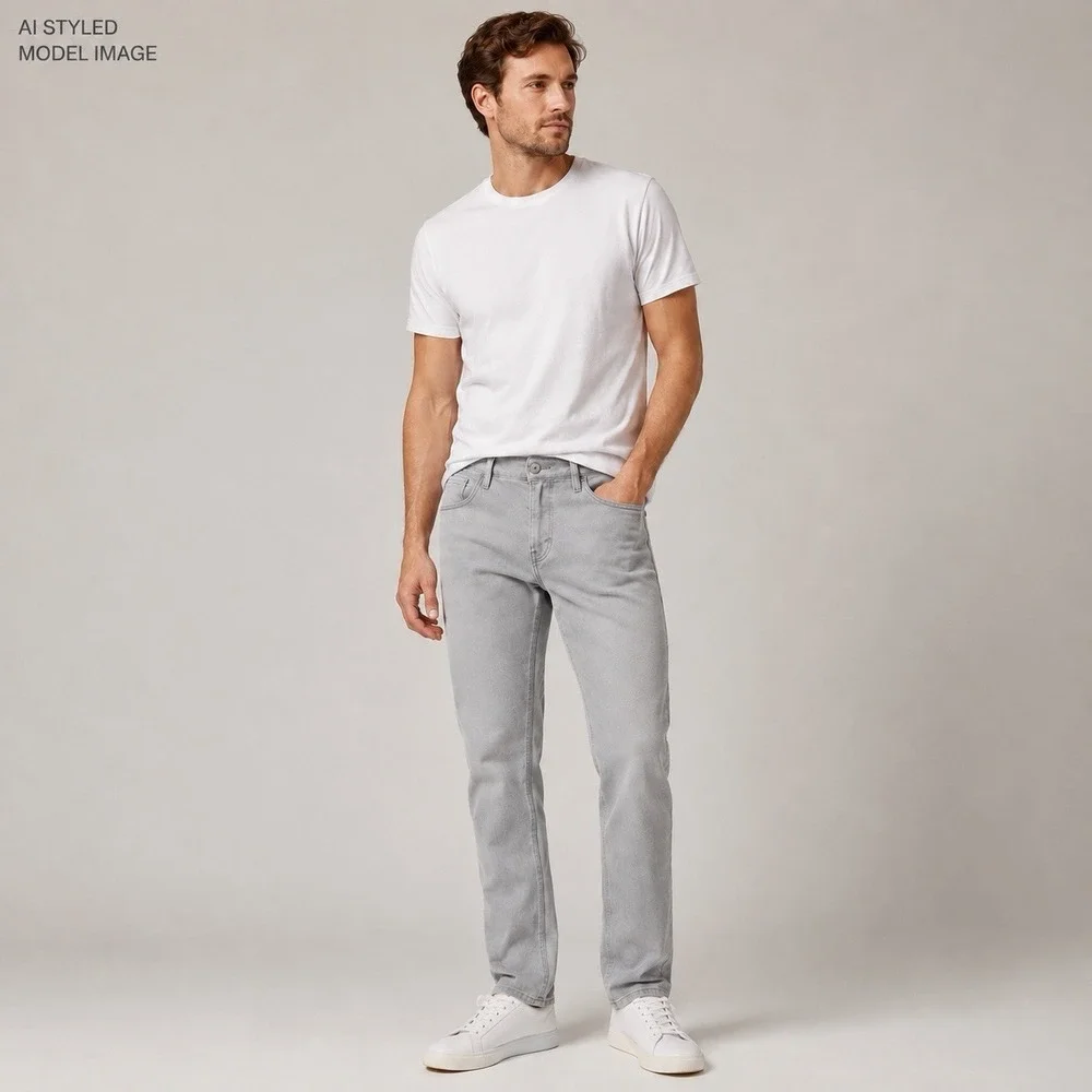 PAIGE Federal Jeans Men's 32 Arctic Sea Gray Transcend Slim Straight Minimalist